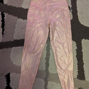VS Rose Gold shimmer knockout leggings